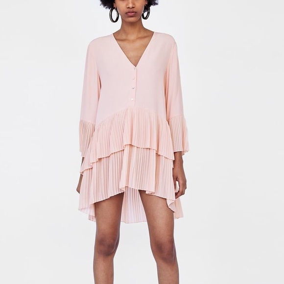 zara ruffled pleated top